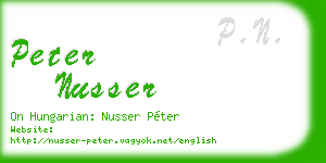 peter nusser business card